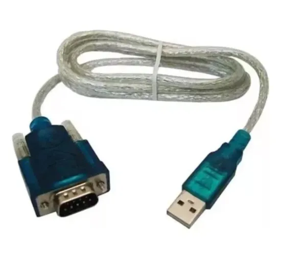 Cabo adaptador USB 2.0 para serial RS232 DB9 9 pinos.