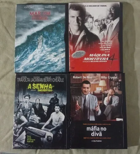 Lote 4 dvds em snapcase
