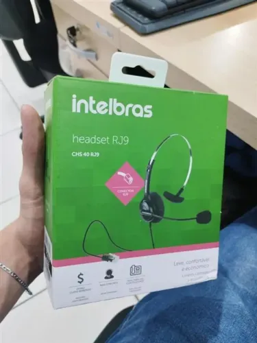 Headset Intelbras CHS 40 RJ9 + Discador Practica Plantronics | Para Atendimento e Ramal