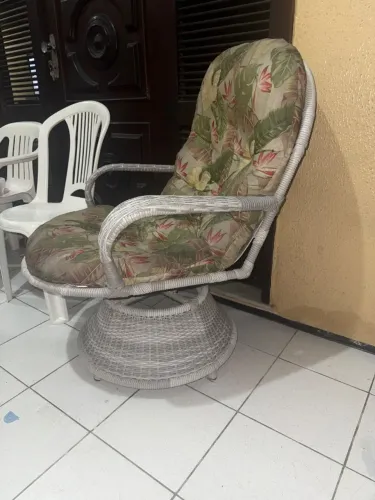 Conjunto de cadeira área externa