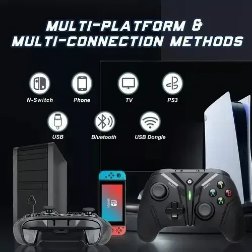 Controle Sem Fio Wireless P/ Pc, Android, Ios, Ps3,  N-switch