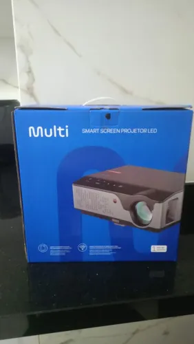 PROJETOR SMART SCREEN LINUX MULTI PJ004 - 4500 LUMENS Novo na Caixa Com Conexão Wi Fi