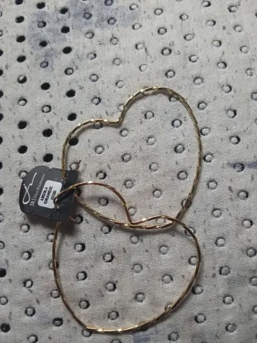 Argola dourada, esfoliada a ouro 