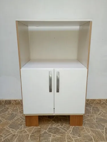 Balcão Armário para Forno Eletrico ou Micro Ondas - Branco / Creme - Usado bom estado