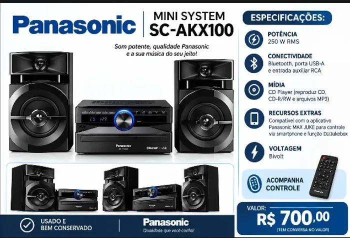 Mini System Panasonic SC-AKX100LBK