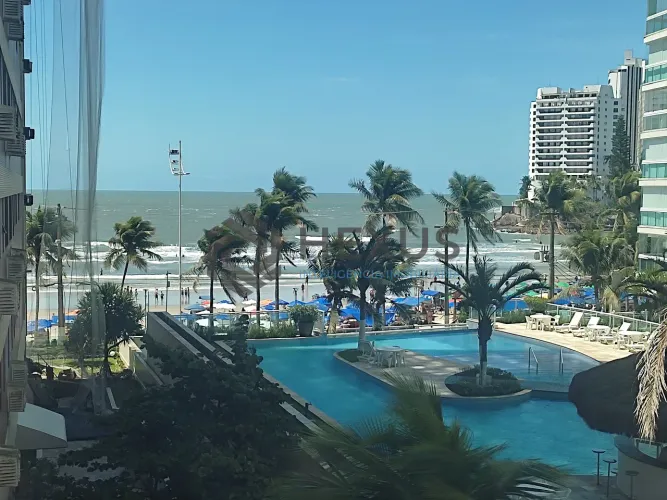 Apartamento mobiliado com vista mar na quadra mar da Praia das Asturias, Guaruja