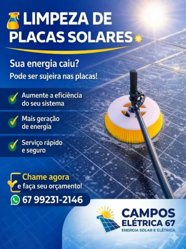 Limpeza Placa Solar