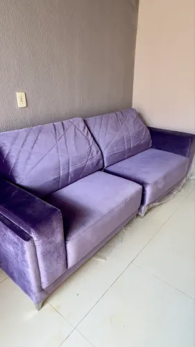 Sofá de veludo 