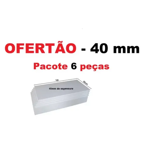 Placas de isopor 40mm - anti chamas