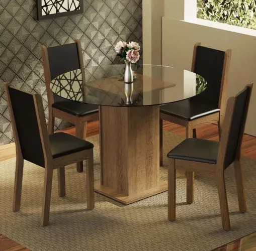 Mesa conjunto de sala com cadeira