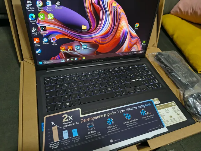 Notebook Gamer Asus core i5 12500h RTX 2050 16gb ram 512gb ssd nvme novíssimo com nota