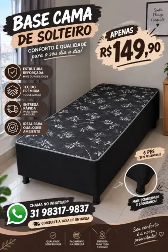 BASE DE CAMA BOX SOLTEIRO ESTOQUE LIMITADO