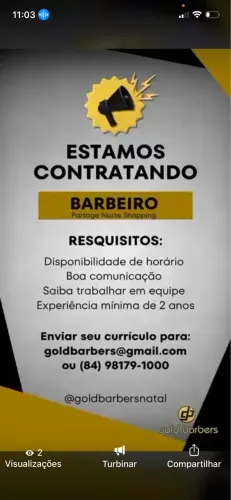 VAGA DE BARBEIRO