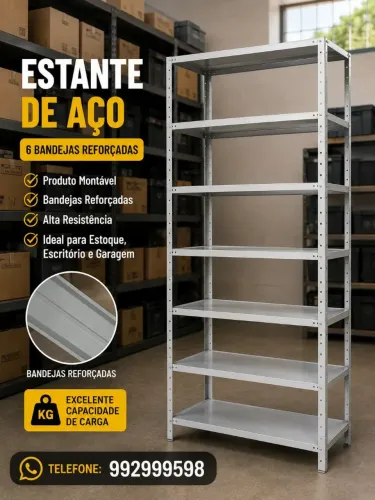Estante de aço novas pronta entrega cinza cristal 
