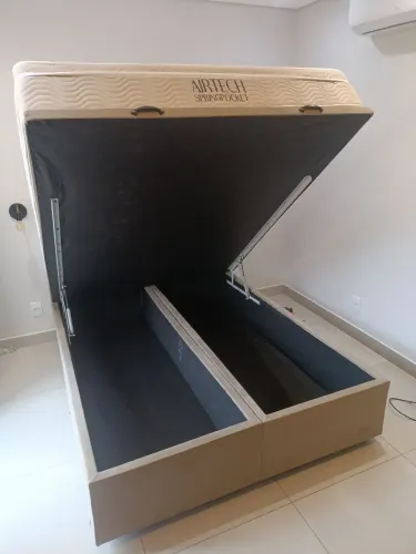 Cama box Queen size com baú pronta entrega ortobooom