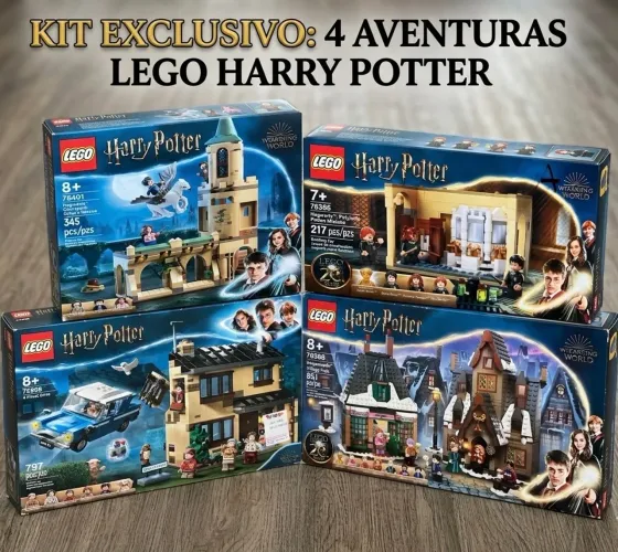 LEGO: 4 JOGOS HP ORIGINAIS SEMINOVOS 