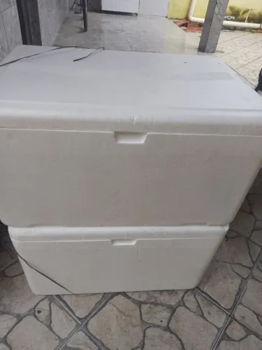 Vendo caixas de isopor barato, usadas apenas 1 vez.