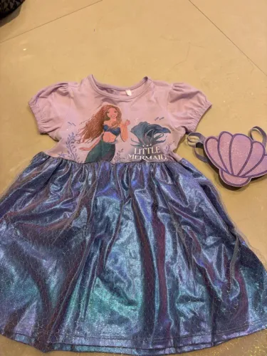 Vestido infantil Pequena Sereia