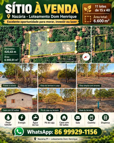 Sítio em Nazaria Dom Henrrique