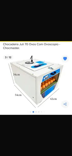 Chocadeira Juli 70 Ovos Com Ovoscopio - Chocmaster.