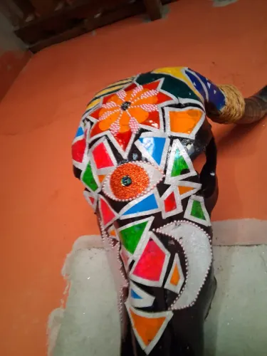 Cranio de boi decorativo