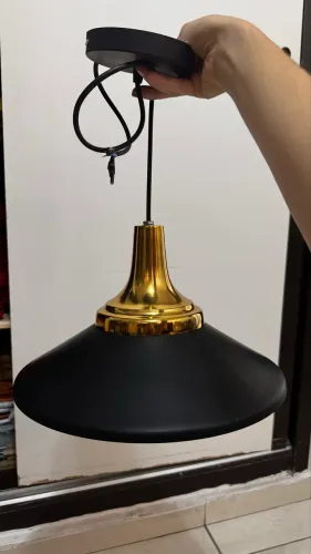 Luminária Pendente Preto Teto Nitrolux 