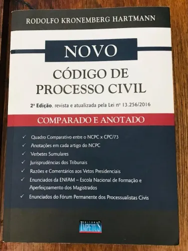 Novo Código de Processo Civil comparado e anotado capa comum 2016