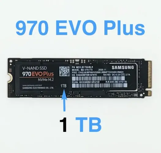 SSD 1TB Samsung 970 Evo Plus NVMe USB HD p/ Macbook Mac Notebook Lenovo Dell PS5