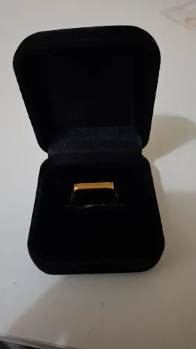 Anel Chapa Dourado Aço Inox