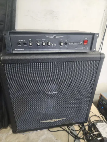 Vendo caixa de 15 polegadas onel com alto falante seleniu de 400 e amplificador ocb 1000hx