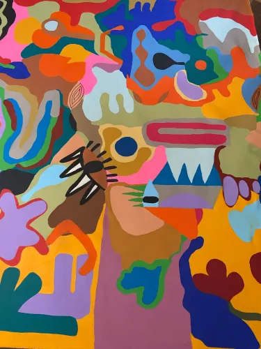 Tela artística arte abstrata