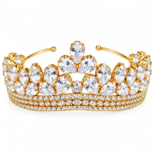 Coroa de debutante com cristais