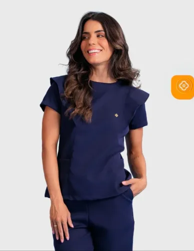 Blusa (Scrub) Dra. Charm Azul (G)
