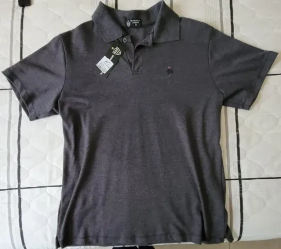 Camisa Polo Atlético Mineiro Oficial Cinza Masculina Tam M Nova