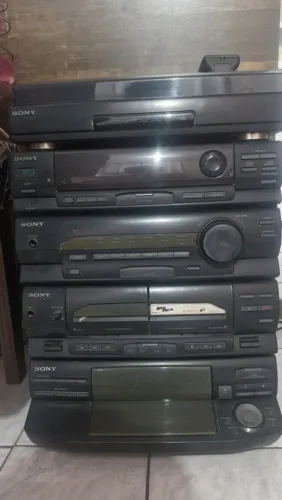 Relíquia Anos 90: Som Sony LBT-N355 + Toca-Discos PS-LX57BR P/ Peças - Natal/RN C/ DEFEITO