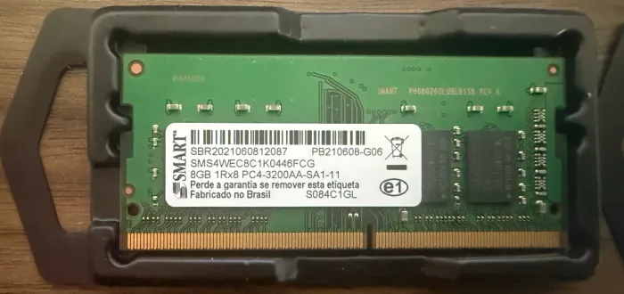 Kit Par Memória RAM Notebook 16GB DDR4 (2x 8GB) 3200MHz Smart Original