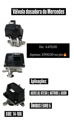 VÁLVULA DOSADORA FASE 2 DO MERCEDES