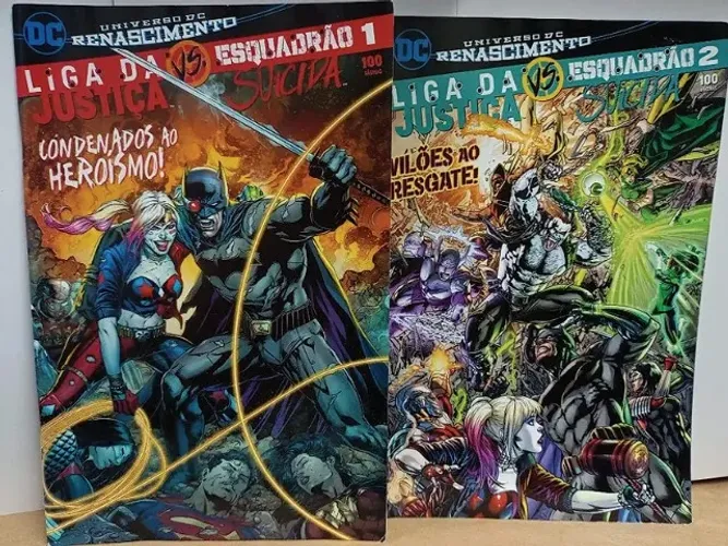 liga da justiça vs. esquadrão suicida dc renascimento 2 vols dc comics batman superman