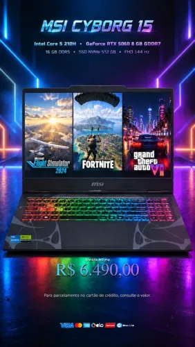 Notebook MSI Cyborg 15 