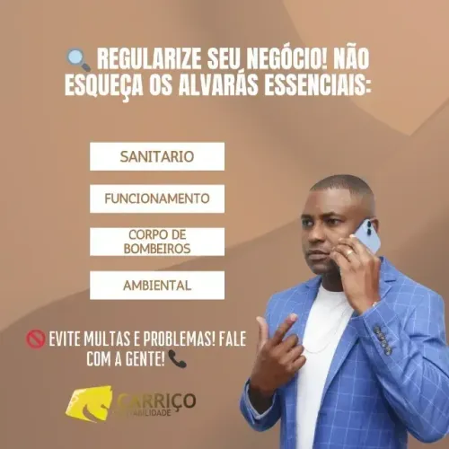 Serviço de emissão de Alvará Sanitário, Corpo de Bombeiros e funcionamento