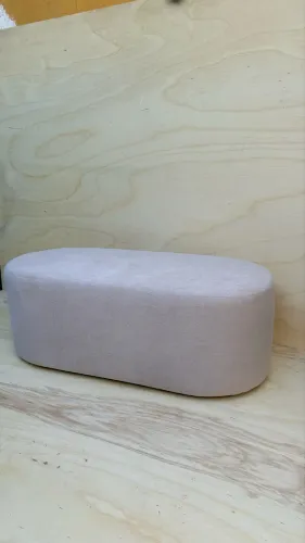 Puff Orgânico Oval Estofado Moderno - Pronta Entrega e Encomenda