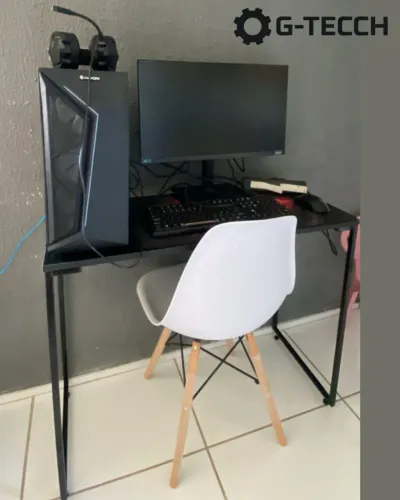 Mesa para Computador NOVA Estilo Industrial Multiuso Notebook Escritório de Estudo Preta