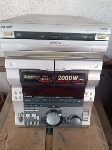 Vendo central mini system sony mhc-grx10av, para peças ou concertos. Leia.