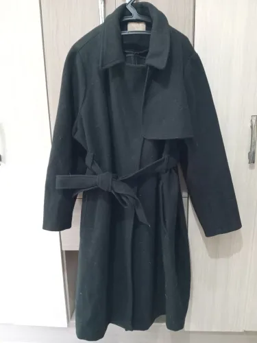 Sobretudo lã batida Ashua Plus Size