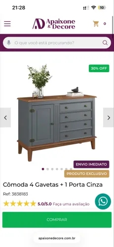 Comoda Madeira Apaixone e Decore