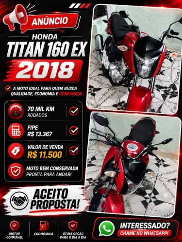 Vendo moto Honda Titan 160 abaixo da Fipe