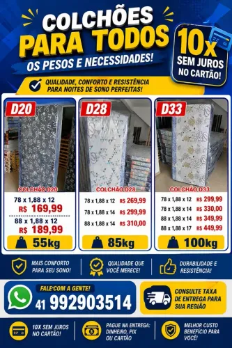 Colchão solteiro 78 e 88 novo # 10x sem juros no cartão