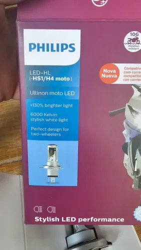 Lâmpada Led Philips H4 Moto