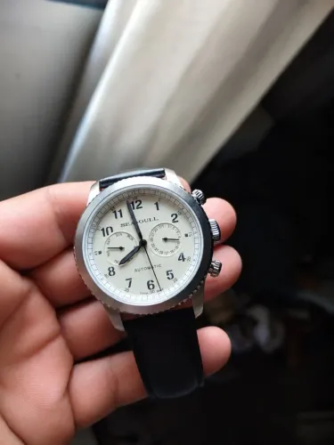Relógio Seagull automático Aviator vidro de safira