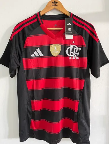 Camisa Flamengo 2025 - Patch Campeão Libertadores 2025 (Pronta Entrega)